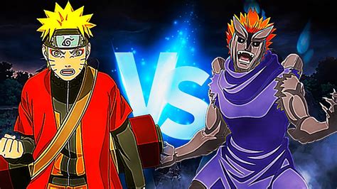 Naruto Sage Mode Vs Jugo State Two Curse Mark In Quarter Finals Of