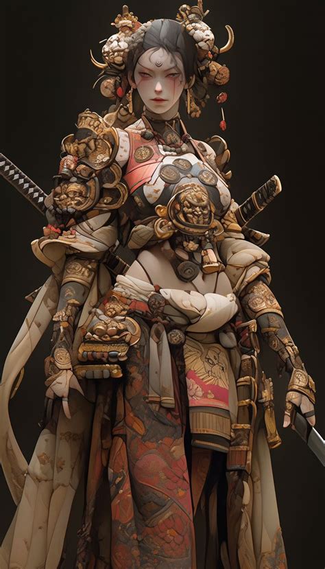 Onna Musha Female Samurai Warrior Woman Japanese Art Samurai