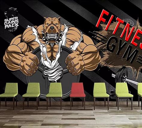 Beibehang Custom Black Backgrounds Bodybuilding Bear Gym Backgrounds