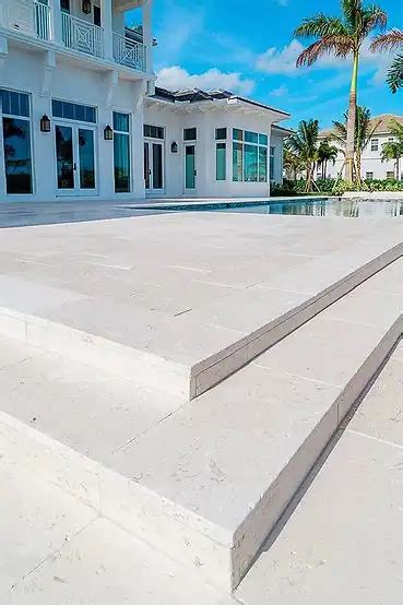 White Seashell Limestone Pavers Mega Stone