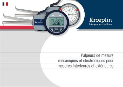 PDF Palpeurs de mesure mécaniques et électroniques pour kroeplin