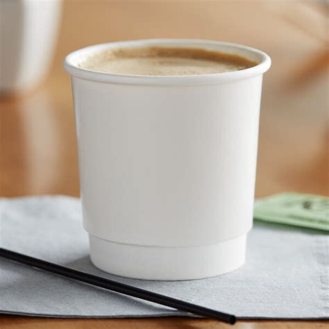 Choice 4 Oz White Smooth Double Wall Paper Hot Cup 500 Case