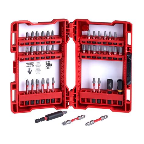 Milwaukee Tool Shockwave Impact Duty Driver Bit Set 40 Piece The