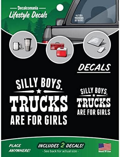 Silly Boys Trucks Are For Girls Vinyl Decal Pink Window Sticker Automotive