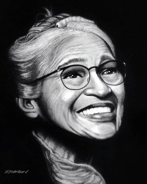 Rosa Parks - Civil Rights Leader Collection Drawing by Kevin Johnson ...