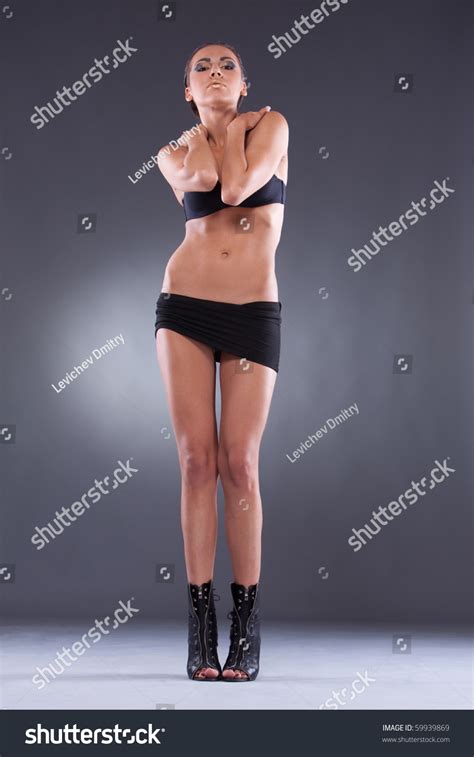 Passionate Brunette Woman Dressed Sexy Lingerie Foto Stok 59939869 Shutterstock