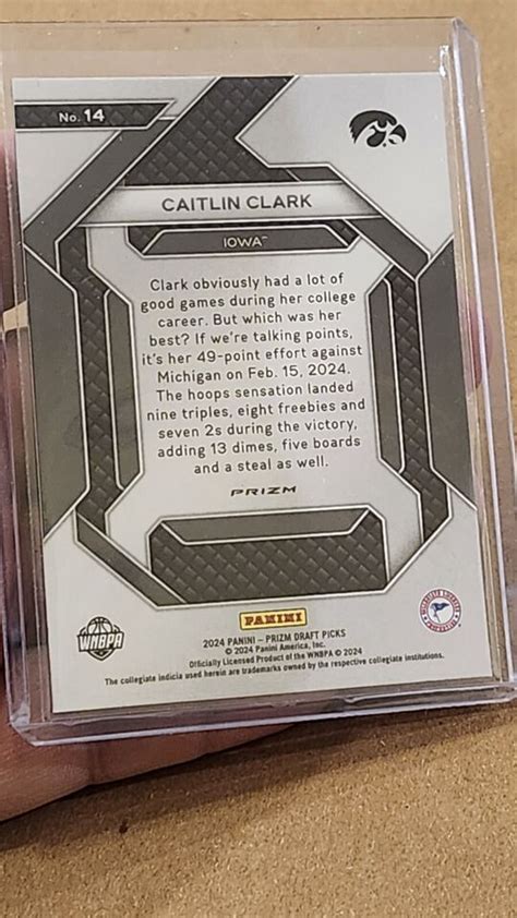 2024 Panini Prizm Draft Picks Caitlin Clark New Recruits Silver Prizm