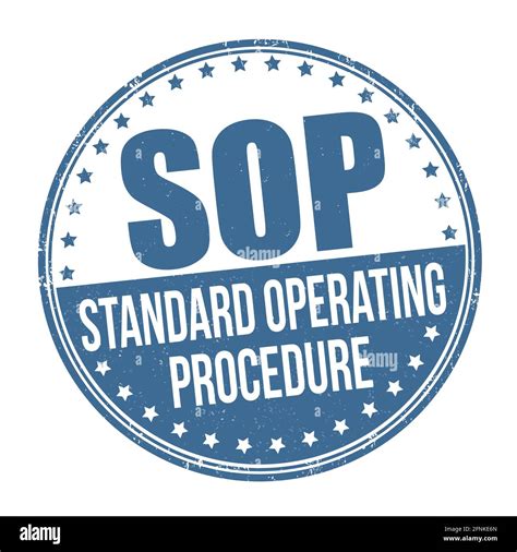 Sop Standard Operating Procedure Grunge Rubber Stamp On White