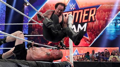 Relive Brock Lesnar v Undertaker at SummerSlam 2015 | WWE News | Sky Sports