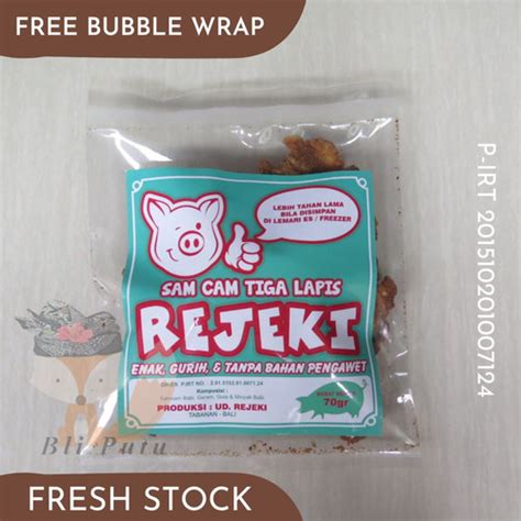 Jual Kerupuk Rambak Babi Samcam Samcan Lapis Rejeki Gr Kota