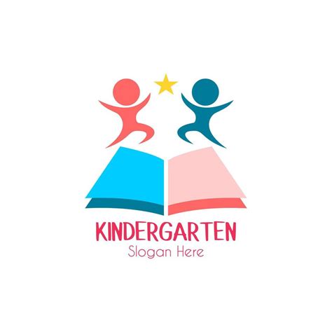 Preschool Kindergarten Playgroup Logo Icon Design Template Children