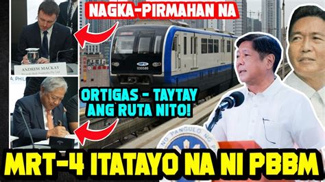 GOOD NEWS MRT 4 ITATAYO NA NI PBBM ORTIGAS TAYTAY IWAS TRAFFIC NA