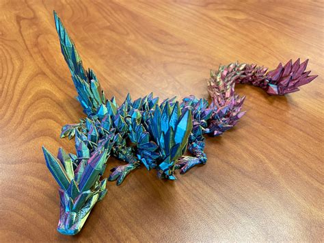 Articulated Winged Crystal Dragon Fidget Dragon Etsy