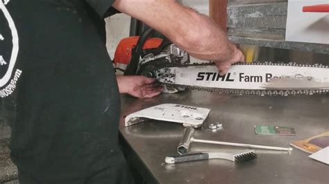 How To Install A Chainsaw Chain On A STIHL Farm Boss YouTube