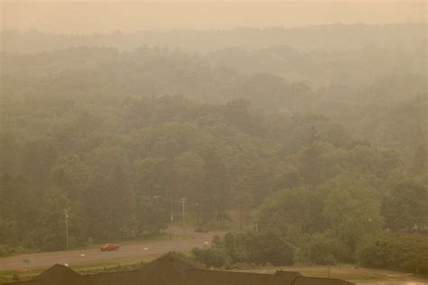 Hazy Skies In The Northeast From Canadian Smoke Persist