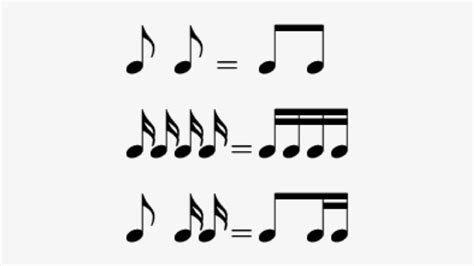 One Beam Is Used For Eighth Notes Musical Note Png Image