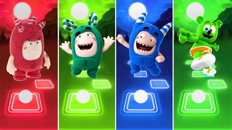 Oddbods Fuse Vs Oddbods Zee Vs Oddbods Pogo Vs Gummy Bear Tiles Hop