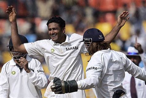 Anil Kumble Celebrates Thilan Samaraweera S Wicket ESPNcricinfo