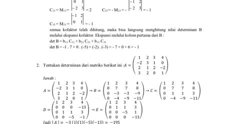 Contoh Soal Mencari Determinan Matriks Ordo X Hot Sex Picture