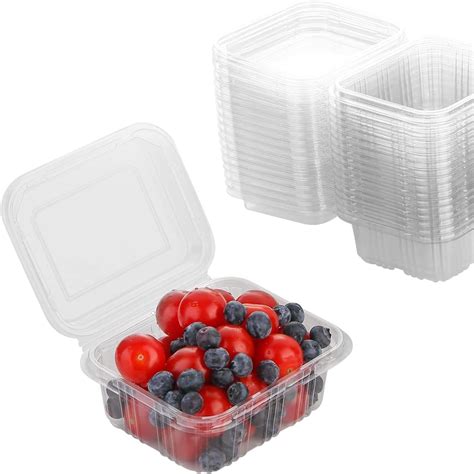 Disposable Transparent Plastic Hinged Take Out Clamshell Containers Box