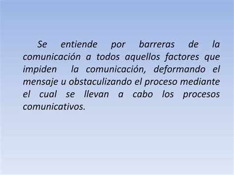 Barreras De La Comunicacion Ppt