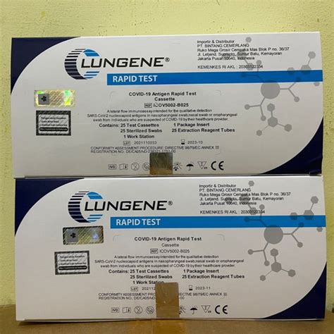 Jual New Lungene AKL Rapid Test Antigen Swab Merput 1 Box Isi