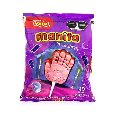 Vero Paleta Manita De La Suerte Lollipops 40 Piece Bag Candy