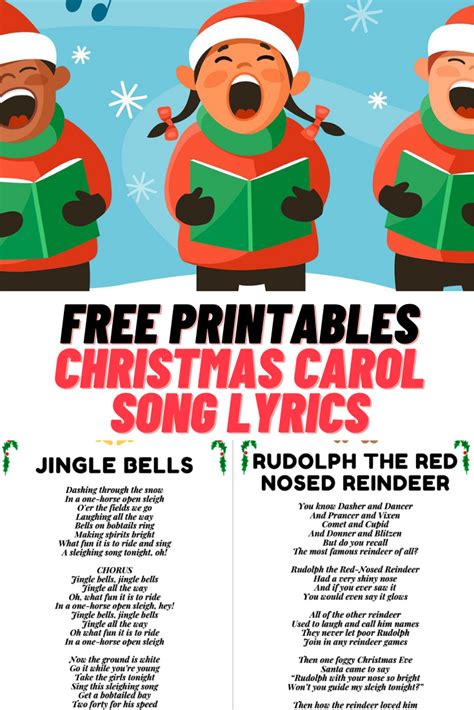 Collection Of Christmas Carol Song Lyrics Printables