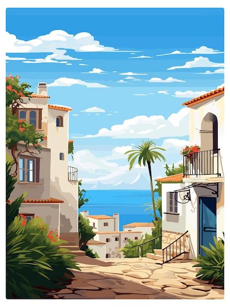 Premium Vector Almeria Spain Vintage Travel Poster Souvenir Postcard