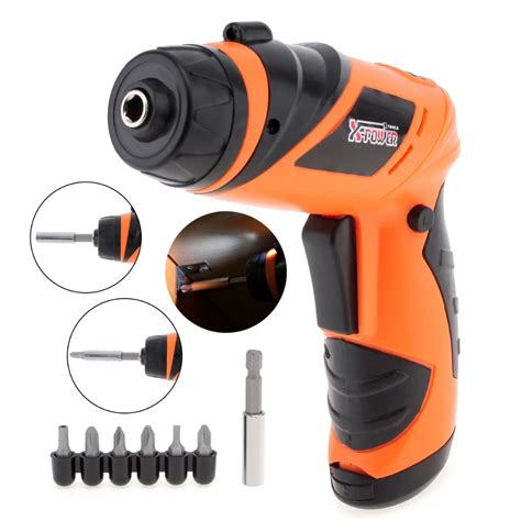 New X Power 6v Battery Operated Cordless Screwdriver Mini Rotary