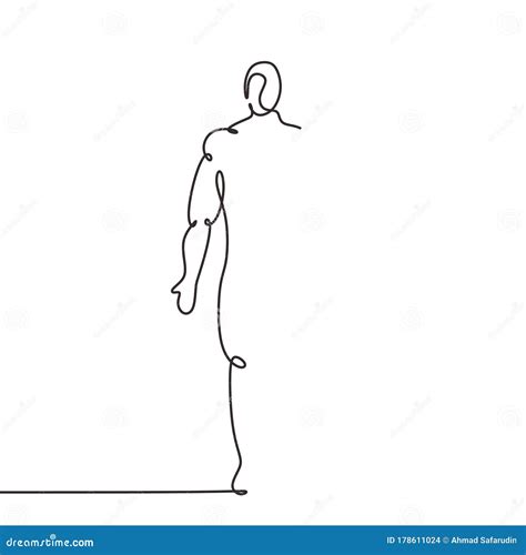 Human Portrait One Line Drawing Body Anatomy Hand Drawn Minimalism