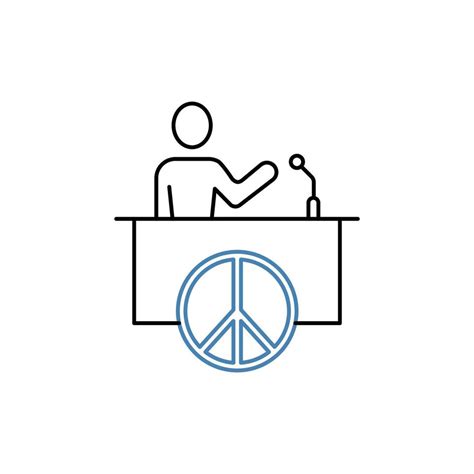 Peace Activism Concept Line Icon Simple Element Illustration Peace