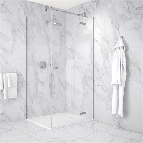 Hinged 1000mm Shower Door 900mm Side Panel Chrome 34 St John 34 St