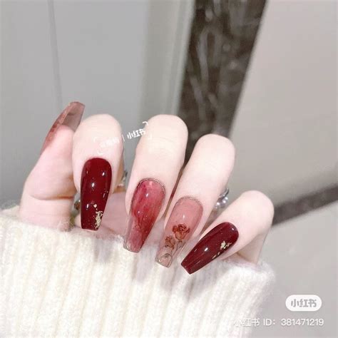 Blush Nails Aycrlic Nails Chic Nails Red Nails Fake Nails Stylish