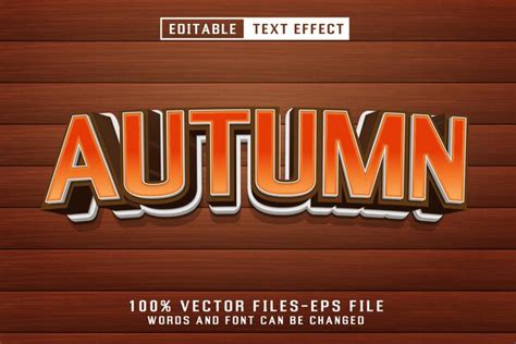 Premium Vector Autumn Editable Text Effect