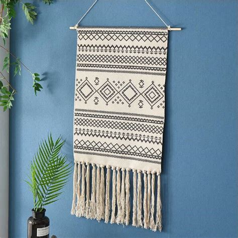 Kwastje Bohemian Macrame Geweven Muur Opknoping Ha Grandado