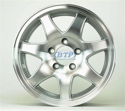 Aluminum Boat Trailer Wheel 15 Inch 7 Spoke 5 Lug 5 On 4 12 Rim