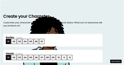 Character Creator Forked Codesandbox