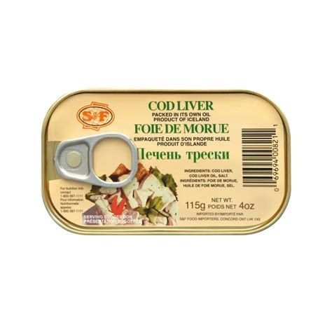 Sandf Cod Liver In Its Own Oil 120g Food Depot Toronto