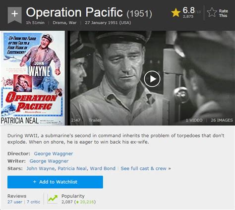 진주만 Operation Pacific 1951 720p 존 웨인 패트리샤 닐