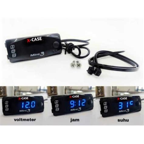 Jual Voltmeter Volt Meter Aki In Jam Suhu In Idshop Shopee