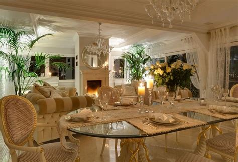 Lidia Bersani Luxury Classic Interior Dining Room With Glass White