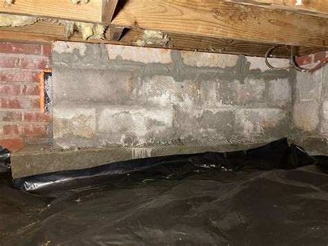 Crawl Space Drainage System Install And Foundation Repair At Club Rd