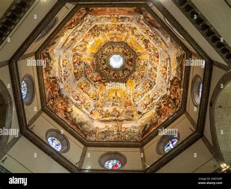 Inside The Dome Of The Duomo In Florence Italy Stock Photo Alamy