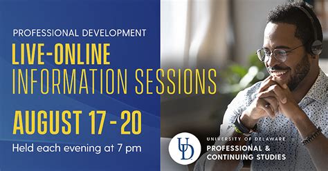 Professional Development Virtual Info Session Aug 17 20 University