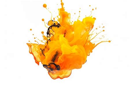 Premium Photo Colorful Aqua Yellow Ink Flowing In Abstract Motion On