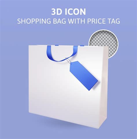 Bolsa De Compras Con Ilustraci N De Renderizado D De Etiqueta De