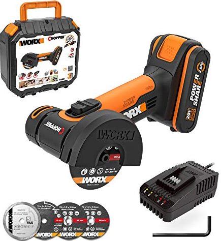 Worx WX801 Chopper 20V PowerShare Akku Winkelschleifer Inkl Akku 2 0Ah