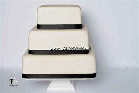 Plain White Square Wedding Cake