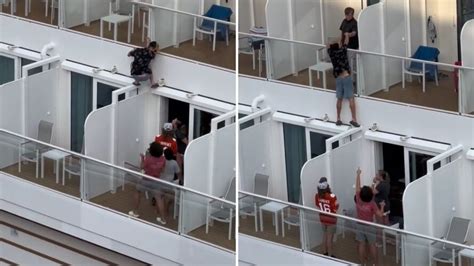 Cruise Ship Passenger Captured Climbing Between Balconies